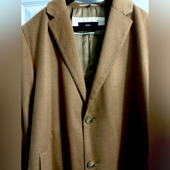 Lots Of Damage Not For Sale Boss MENS pure cashmere camel color coat - Picture 3 of 12